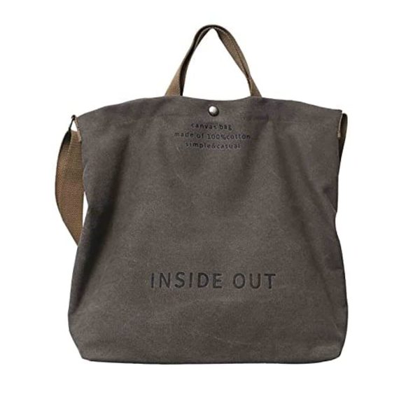 Large Canvas Tote Handbags Casual Shoulder Work Bag Crossbody Top :O - Picture 1 of 6